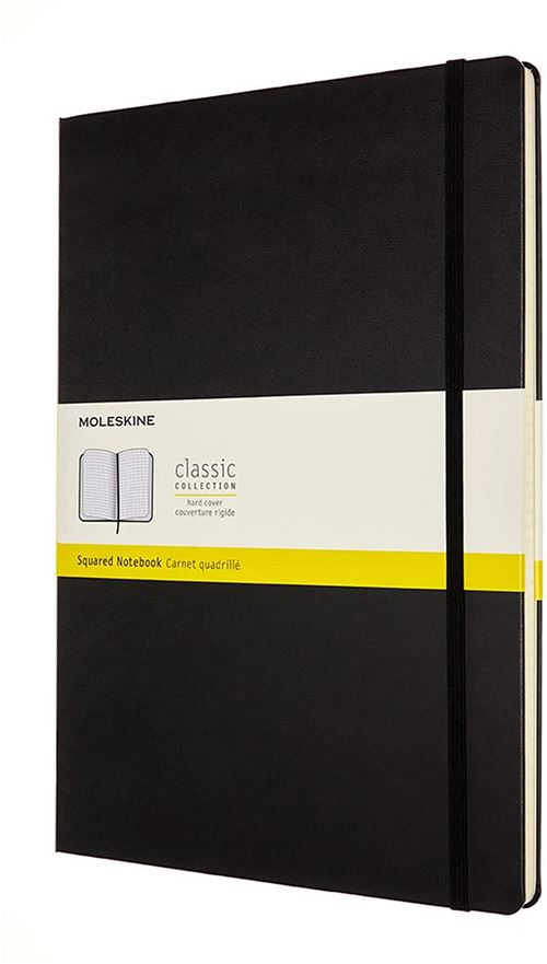 Carnet Quadrillé - A4 - Couverture noire rigide