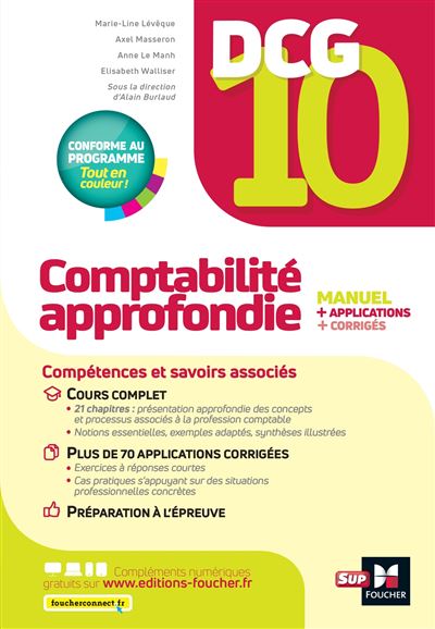 DCG 10 - Comptabilité approfondie - 13e édition - Manuel et applications
