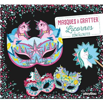 Masques à gratter - Licornes -  Lili La Baleine - Boîte ou accessoire