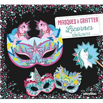 Masques à gratter - Licornes