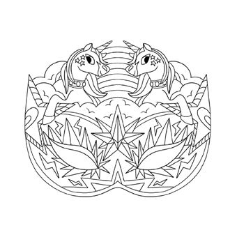 Masques à gratter - Licornes