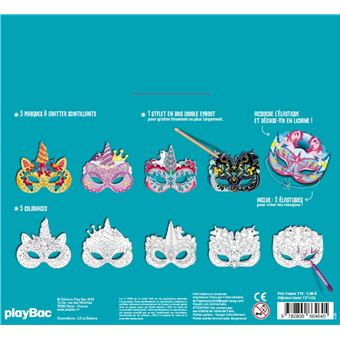 Masques à gratter - Licornes