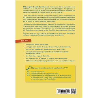 Bac espagnol. 1re et Tle. 48 sujets d'entraînement corrigés aux 3 épreuves communes [E3C]