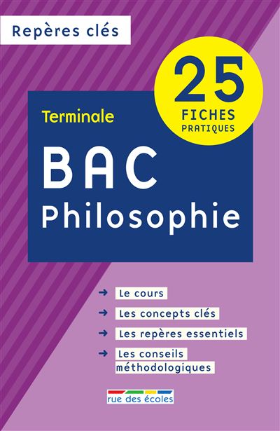 Repères Clés Bac Philosophie Terminale 25 Fiches Pratiques - Broché ...