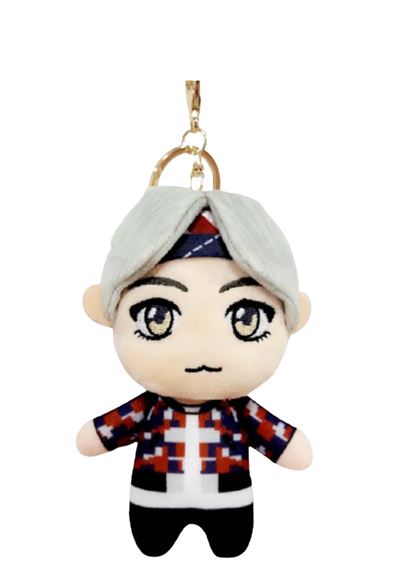 Porte-clés BTS Fan - Silicone Et Métal, 7x3,8 Cm - Motif Cheer Stick Et Emblème "BS" - Cadeau Pour Fans De K-pop