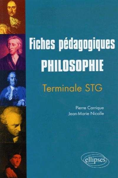 Fiches pédagogiques philosophe STG