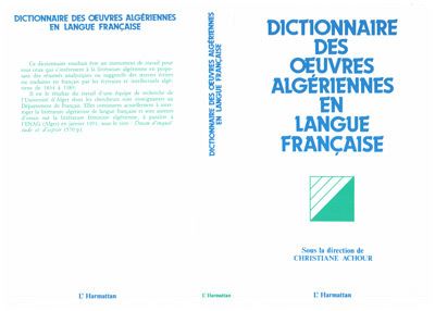 dictionnaire oeuvres algeriennes langue francaise