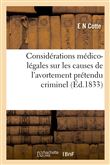 Considérations médico-légales sur les causes de l'avortement prétendu criminel