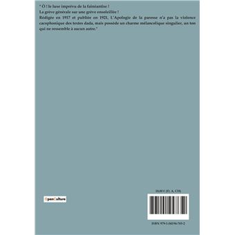 L'apologie de la paresse