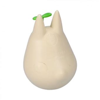 Figurine Mon voisin Totoro Ghibili Culbuto Totoro Blanc avec feuille