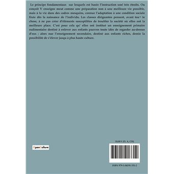 L'Enseignement et la culture intellectuelle