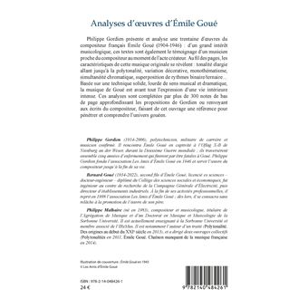 Analyses d'oeuvres d'Émile Goué