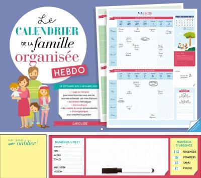 Le petit calendrier mensuel de la famille organisée 2020-2021 - broché -  Collectif - Achat Livre