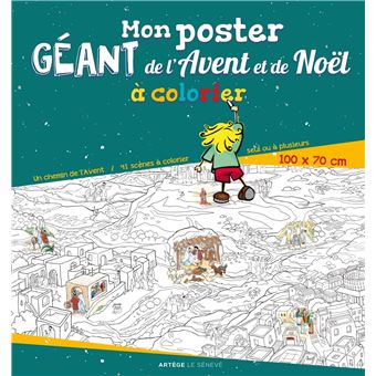 Mon poster géant de l'Avent et de Noël à colorier