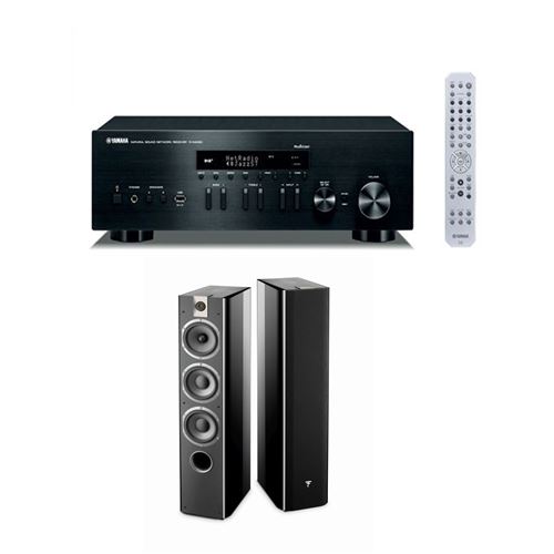 Amplificateur Yamaha MusicCast RN402 Noir + Enceinte colonne Focal Chorus 726 Black Style Vendue par paire