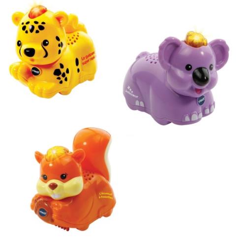 Coffret Trio Forêt Koala, Guépard, Ecureuil Tut Tut Animo Vtech
