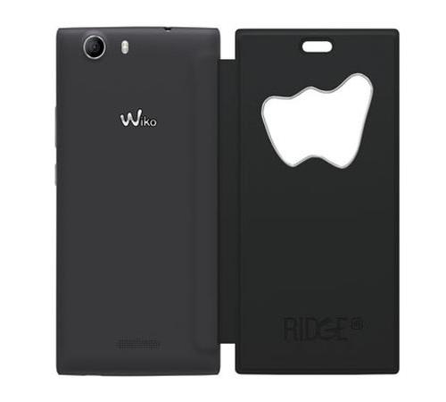 Wiko Folio Back Cover W Vision voor Wiko Ridge Fab 4G Zwart - beschermende bedekking voor mobiele telefoon