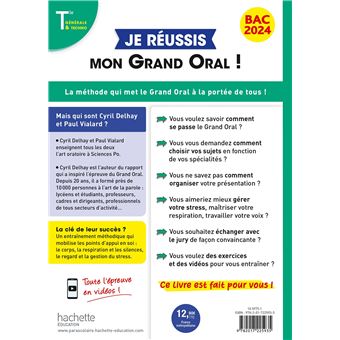 Je réussis mon Grand Oral Bac 2024 Tles générale et technologiques