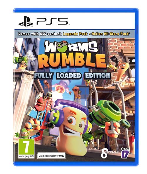 Pochette avant du jeu Worms Rumble Fully Loaded edition PS5