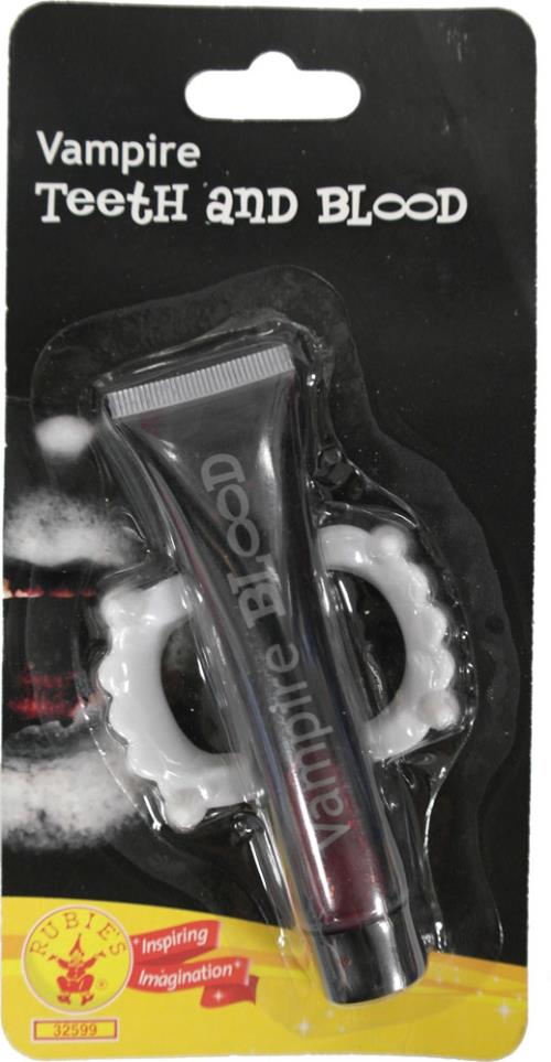 Tube de faux sang et dentier de vampire Rubie's France
