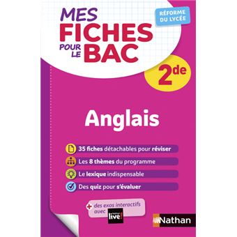 Mes fiches pour le BAC Anglais 2de