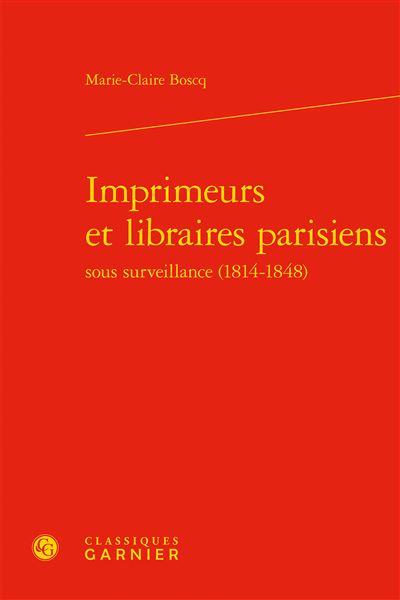 Imprimeurs et libraires parisiens