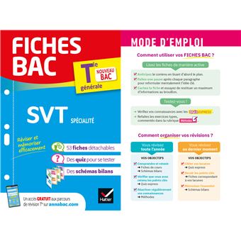 Fiches bac SVT Tle (spécialité) - Bac 2024