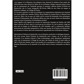 Introduction à l'étude de la littérature celtique