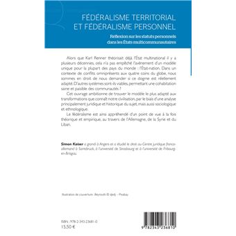 Fédéralisme territorial et fédéralisme personnel