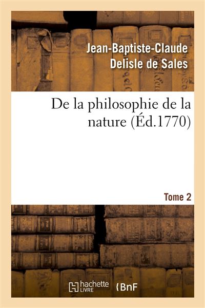 De la philosophie de la nature
