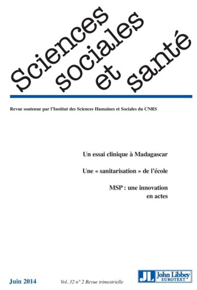 Revue sciences sociales et santé - Vol 32 - N°2 juin 2014