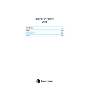 Code de l energie 2021