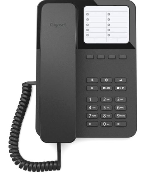 Gigaset Desk 400 - Téléphone filaire - noir
