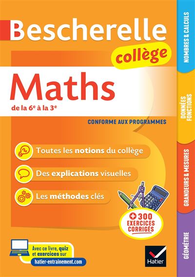 Bescherelle Maths Collège (6e, 5e, 4e, 3e)