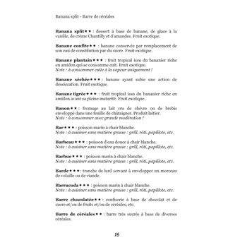 Dictionnaire alimentaire de la pancréatite
