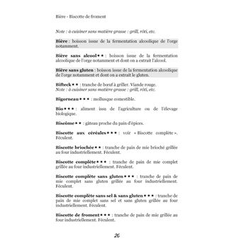 Dictionnaire alimentaire de la pancréatite