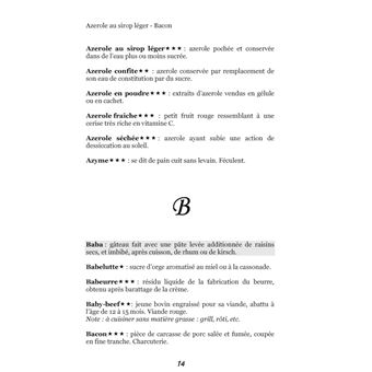Dictionnaire alimentaire de la pancréatite