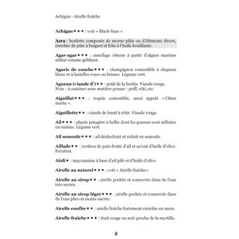 Dictionnaire alimentaire de la pancréatite