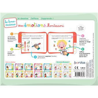 Les livres-ardoises - Mes émotions Montessori