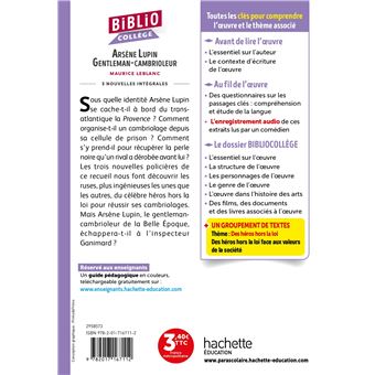 BiblioCollège - Arsène Lupin "Gentleman cambrioleur", Maurice Leblanc