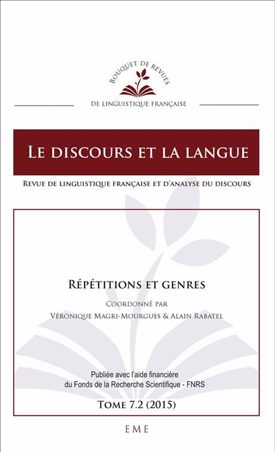 Répétitions et genres
