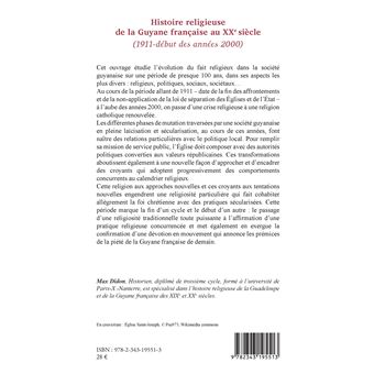 Histoire religieuse de la Guyane française au XXe siècle