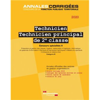 Technicien principal de 2e classe 2020 - Concours spécialité ii