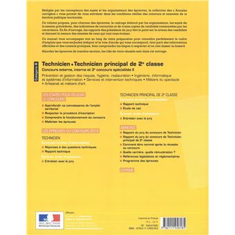 Technicien principal de 2e classe 2020 - Concours spécialité ii