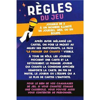 Le premier qui chante - Nouvelle édition