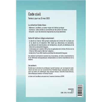 Code civil 2024 - Jaquette Girafe nuage