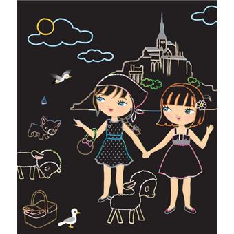 Minimiki - Ma pochette cartes à gratter et à colorier - Emma en France