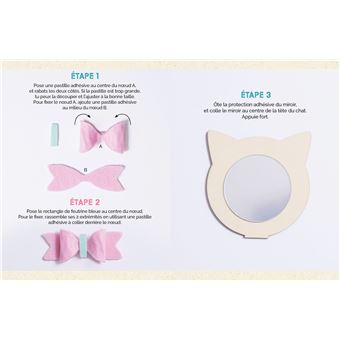 Mon miroir en feutrine et fleurs séchées - coffret avec accessoires