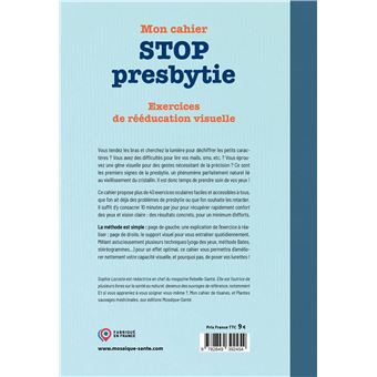 Mon cahier STOP presbytie