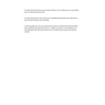 Cahier de bord de votre rééquilibrage alimentaire